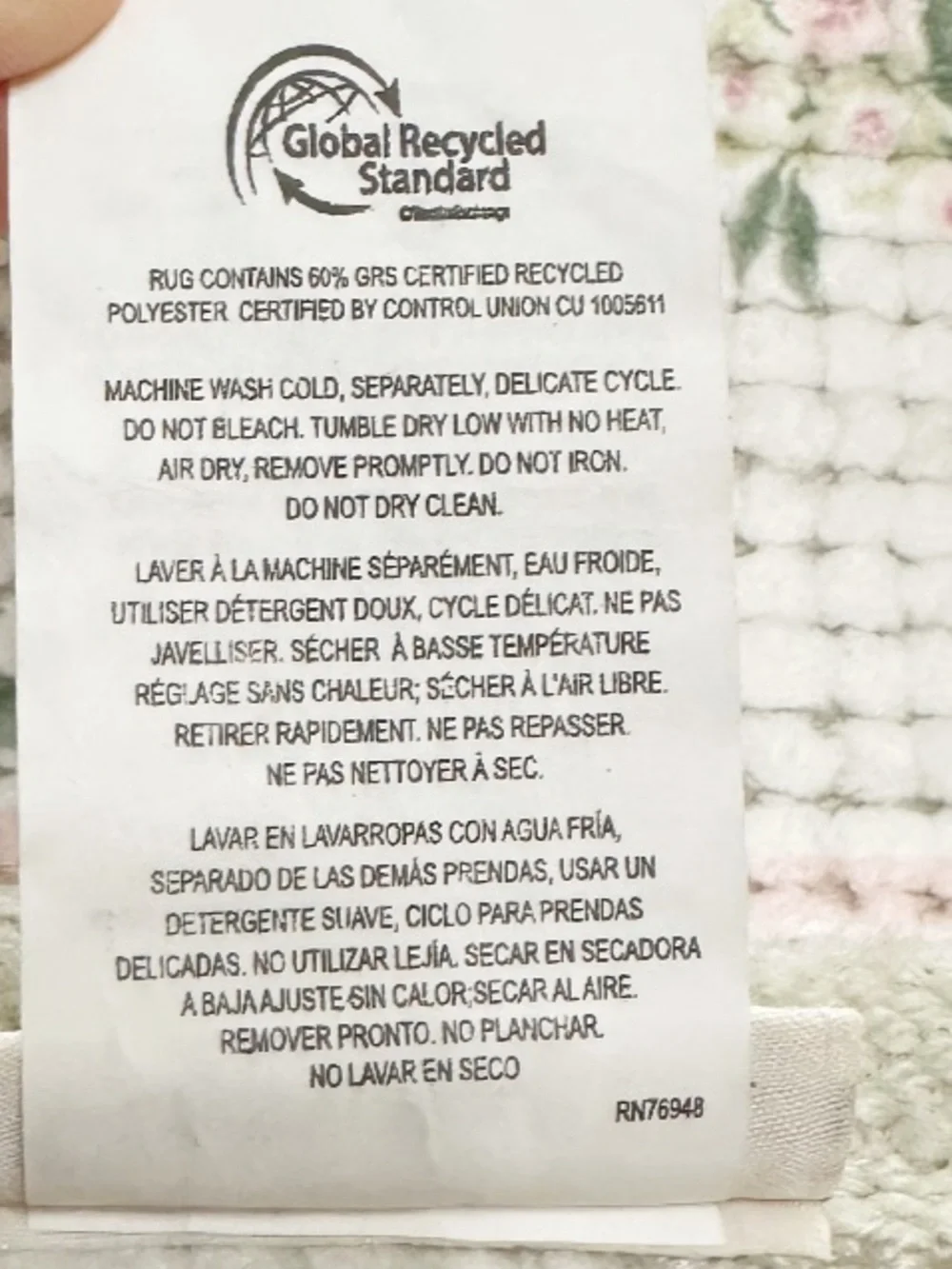 NEW Laura Ashley PINK & GREEN FLORAL Bath Rug